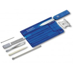 Victorinox - Tarjeta Multiusos Swisscard Quattro Azul Traslúcido 12 Funciones