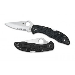 Navaja Spyderco Delica 4 Black Par Serrada