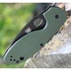 Spyderco Efficient G10 Parcialmente Serrada Verde Hoja Negra