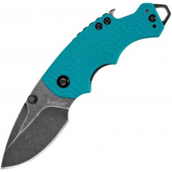 Kershaw Shuffle Drop Point Lavado a la Piedra Azul claro