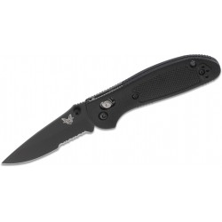 Benchmade Mini Griptilian 556SBK-S30V Drop Point Negro Hoja Negra Filo Mixto