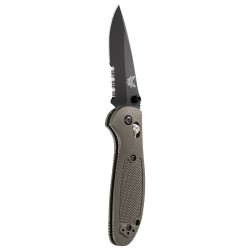 Benchmade Mini Griptillian 556SBKOD-S30V Drop Point Verde Hoja Negra Filo Mixto