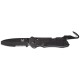 Benchmade Triage 916SBK Drop Point Negra Hoja Negra Filo Mixto Con Gancho