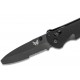 Benchmade Triage 916SBK Drop Point Negra Hoja Negra Filo Mixto Con Gancho