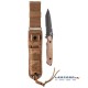 Benchmade Nimravus 141SBKSN Tanto Coyote Hoja Negra Filo Mixto Funda Nylon