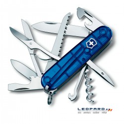 Victorinox - Navaja Suiza Multiusos Huntsman Azul Traslúcido 15 usos