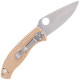 Spyderco Tenacious LWT Tan FRN Filo Liso