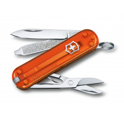 Victorinox Navaja Suiza Multiusos Classic SD 7 usos Fire Opal Traslúcido