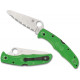 Spyderco Pacific Salt 2 Lockback Serrada Verde