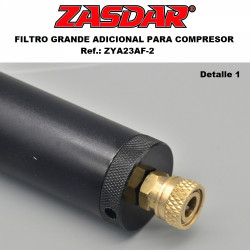 Filtro de aire grande Zasdar con separador de aceite 320x35mm