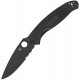 Spyderco Resilience Lightweight Linerlock Black Hoja Negra Serrada