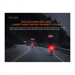 Linterna Fenix Roja Bicicleta BC05R V2.0 Recargable