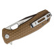 Honey Badger Large Linerlock Tanto Tan