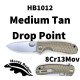 Honey Badger Medium Linerlock Drop Point Tan