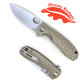 Honey Badger Medium Linerlock Drop Point Tan