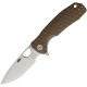 Honey Badger Medium Linerlock Drop Point Tan