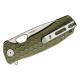 Honey Badger Medium Linerlock Drop Point Green