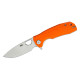 Honey Badger Medium Linerlock Drop Point Orange