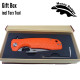 Honey Badger Medium Linerlock Drop Point Orange