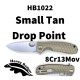 Honey Badger Small Linerlock Drop Point Tan