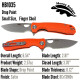 Honey Badger Small Linerlock Drop Point Orange