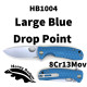 Honey Badger Large Linerlock Drop Point Blue