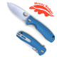 Honey Badger Large Linerlock Drop Point Blue