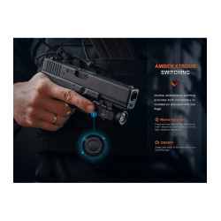Linterna Táctica Fenix GL06 para Pistolas 600 Lúmenes Recargable