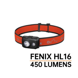 Linterna Frontal Fénix HL16 Negro 450 Lúmenes