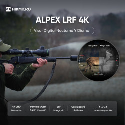 Visor Nocturno y Diurno Digital Hikmicro Alpex LRF 4K A50EL con telémetro