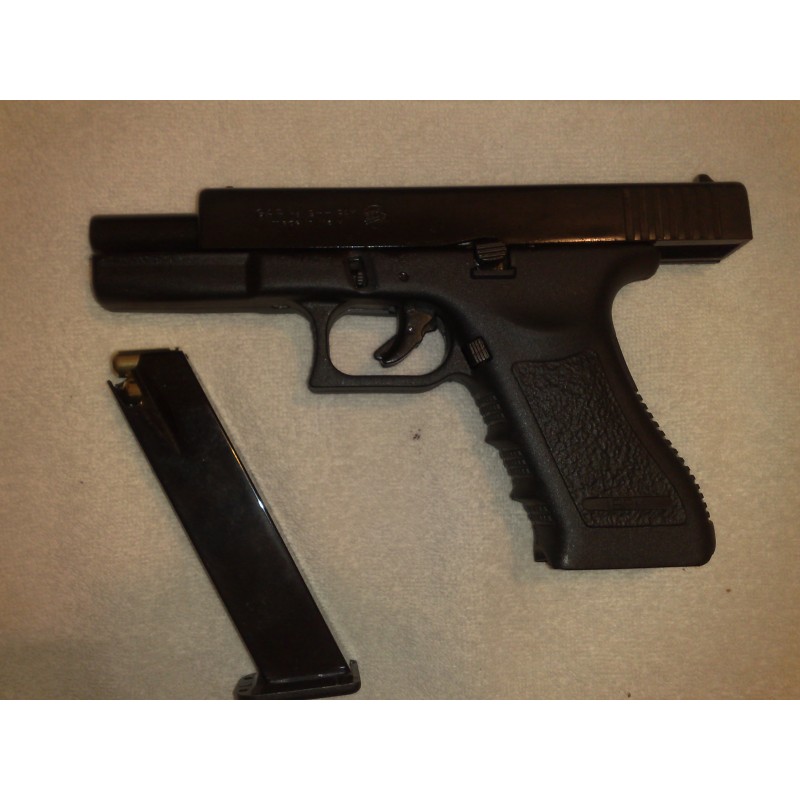 Pistola de Fogueo Bruni GAP 9mm, Replica de Glock 17 WhatsApp 3125286943  Airguns Colombia 